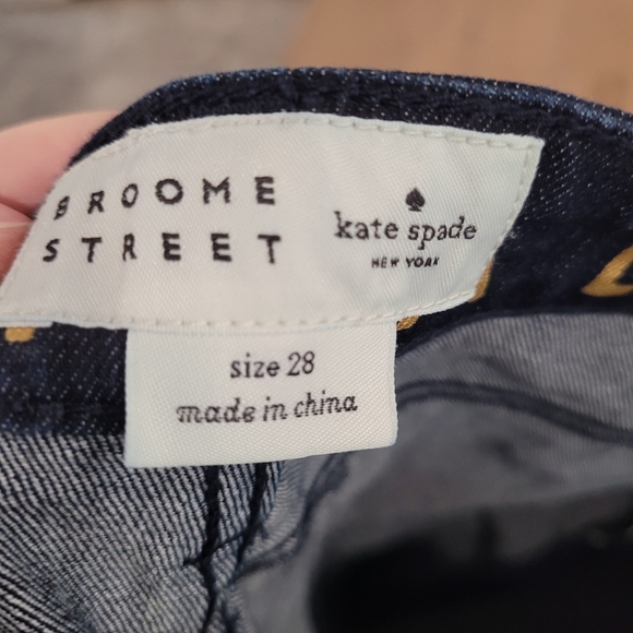 Kate Spade Broome Street Jeans 28 Dark Wash Skinny Leg Cropped Mid Rise Denim - Picture 5 of 9